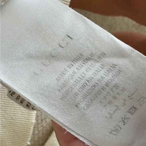 GUCCI Cream Pullover Drawtsring Hoodie - Picture 5 of 9